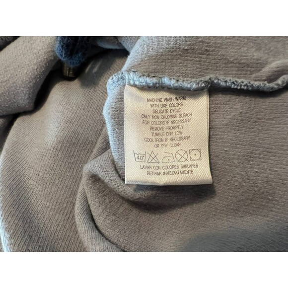 Vintage Liz & Co Drawstring Hem Knit Top with Pockets  Size L  Blue Houndstooth - Picture 9 of 11